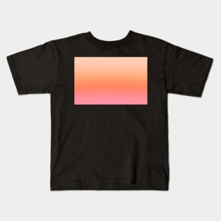 Back to School Pink and Coral Horizontal Gradient Pattern Kids T-Shirt